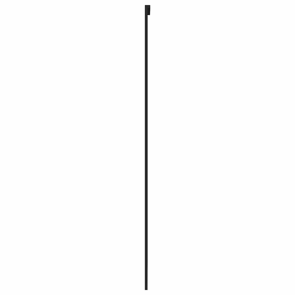 Schuifdeur 90x205 cm gehard glas en aluminium zwart – afbeelding 5