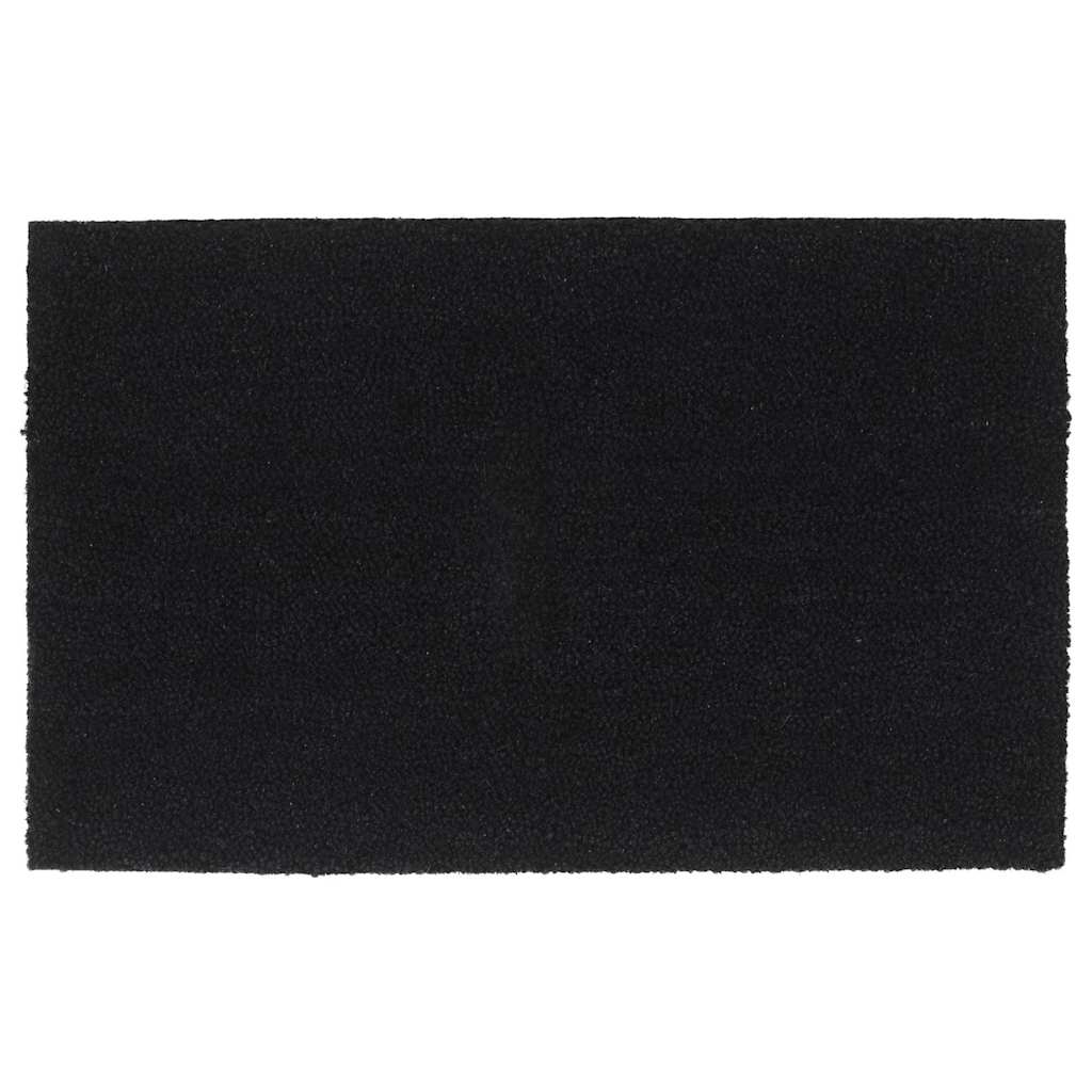 Deurmat 50x80 cm getufte kokosvezel zwart
