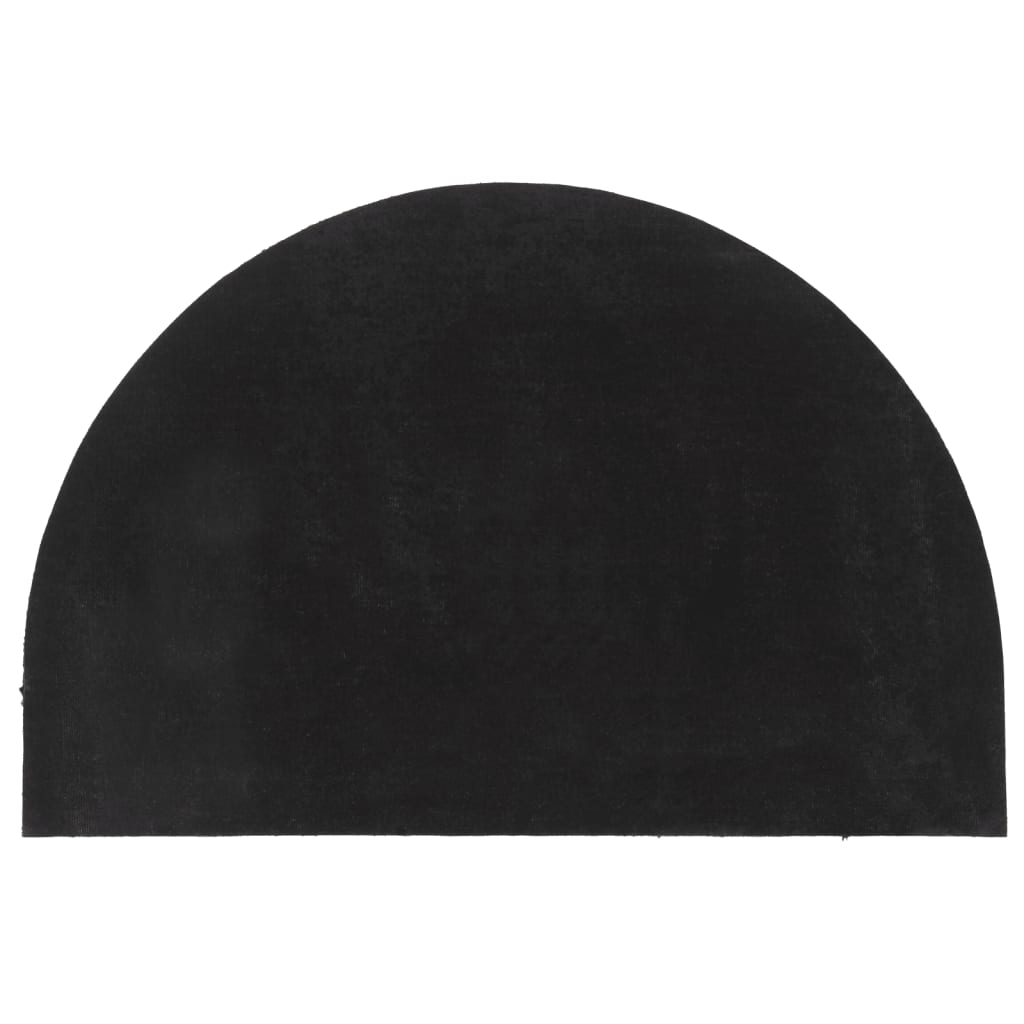 Deurmat halfrond 60x90 cm getufte kokosvezel donkergrijs – afbeelding 2