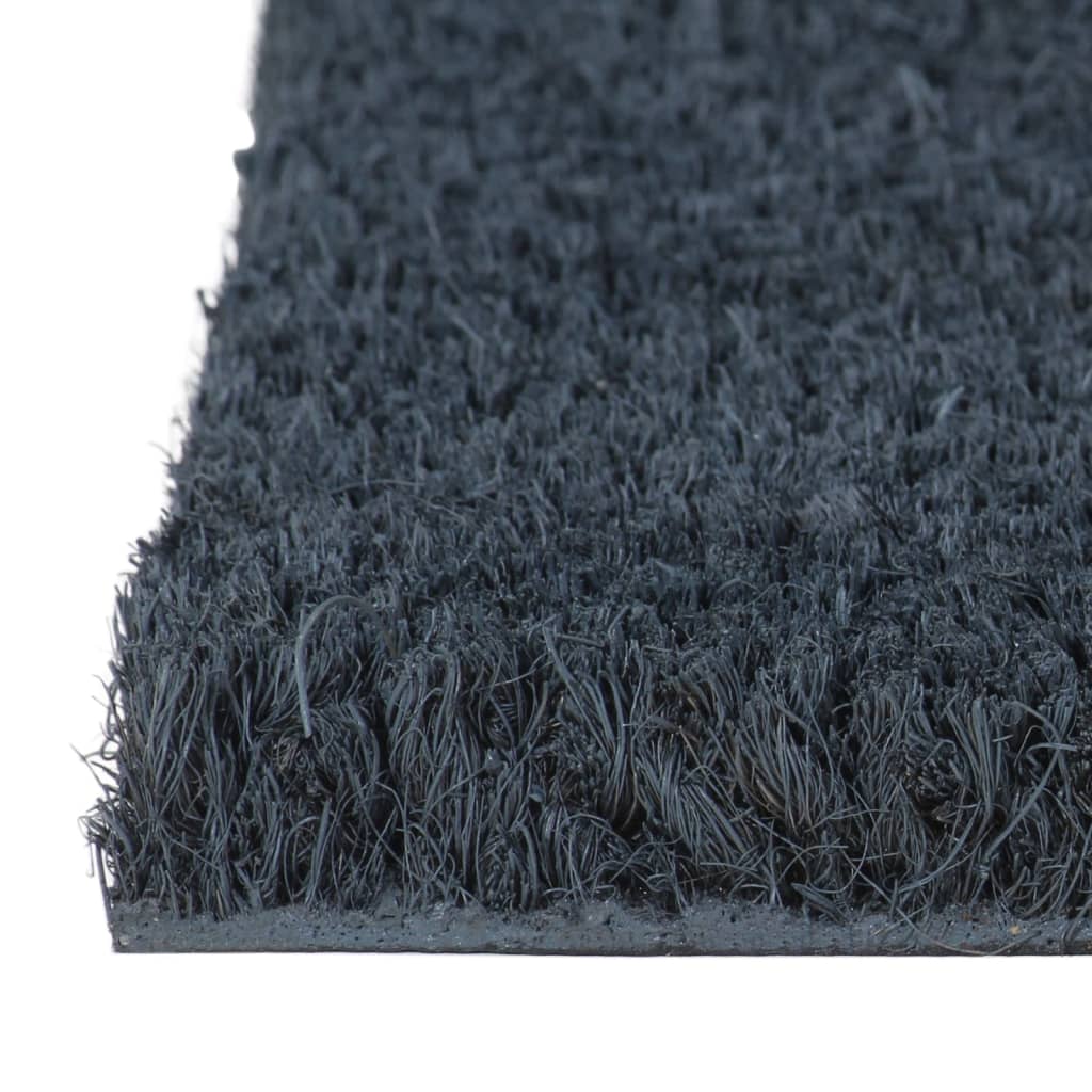 Deurmat halfrond 60x90 cm getufte kokosvezel donkergrijs – afbeelding 4