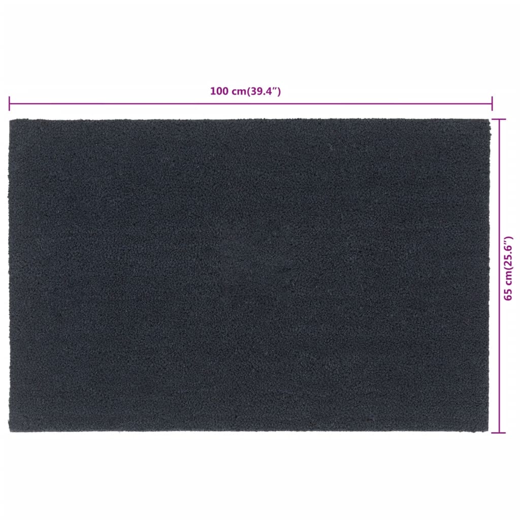 Deurmat 65x100 cm getufte kokosvezel donkergrijs – afbeelding 6
