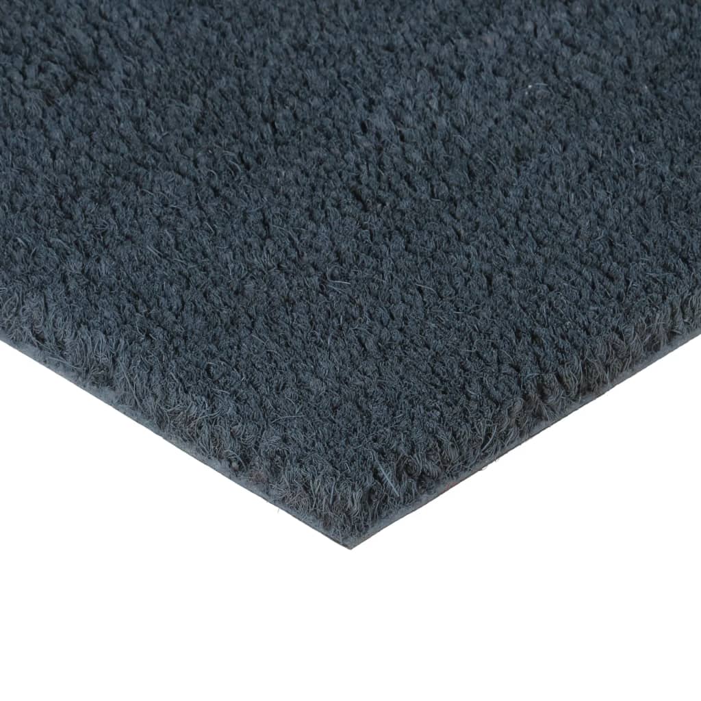 Deurmat 80x100 cm getufte kokosvezel donkergrijs – afbeelding 3
