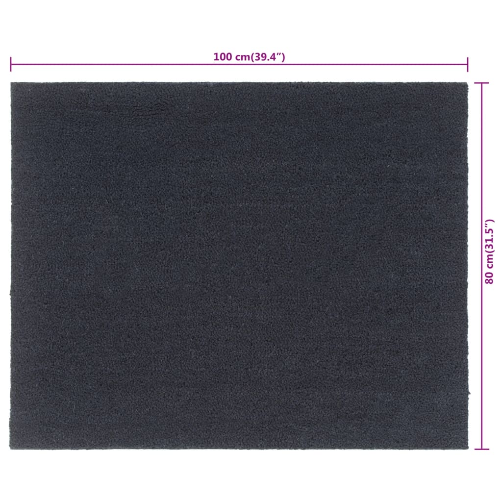 Deurmat 80x100 cm getufte kokosvezel donkergrijs – afbeelding 6