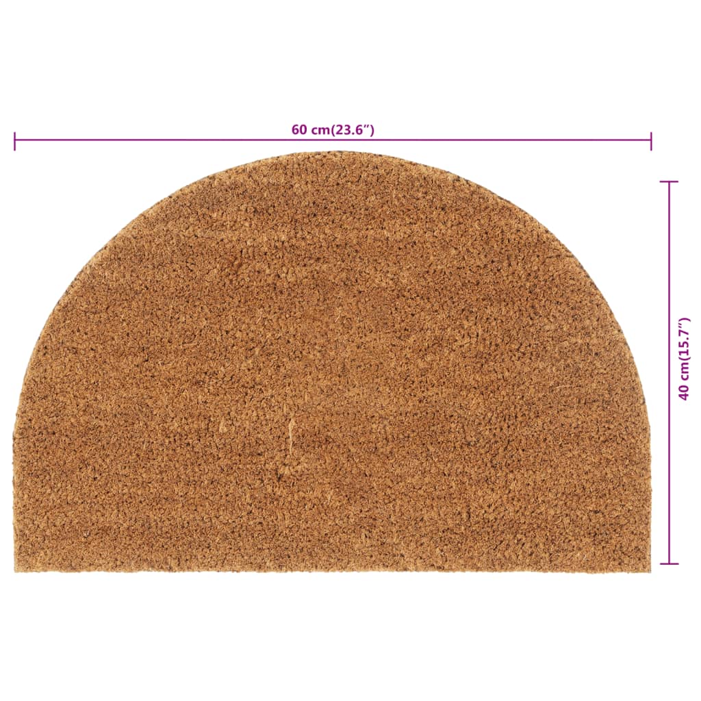 Deurmat halfrond 40x60 cm getufte kokosvezel naturel – afbeelding 5