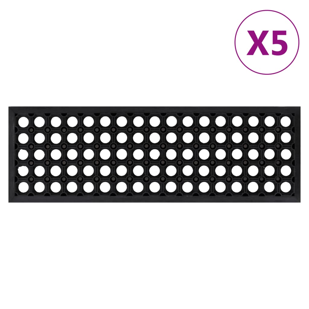 Trapmatten 5 st 25x75 cm rubber
