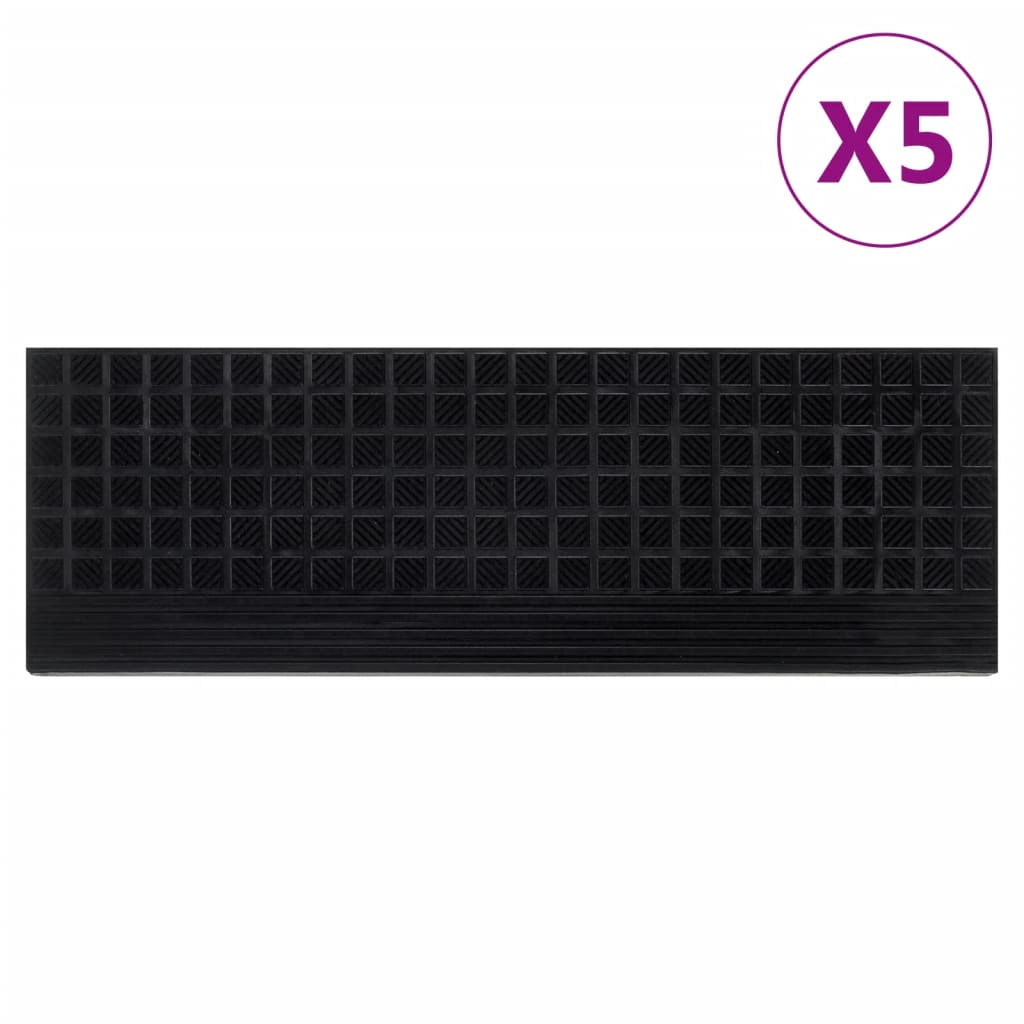 Trapmatten 5 st 25x75 cm rubber