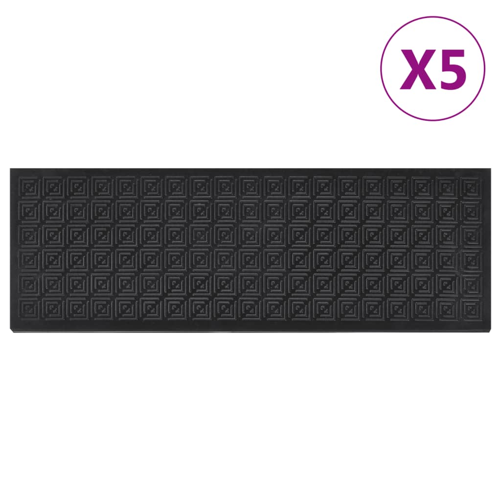 Trapmatten 5 st 25x75 cm rubber