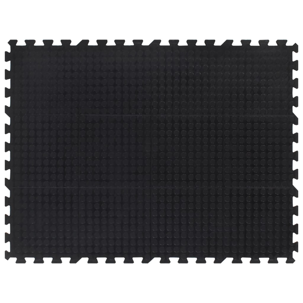 Rubbertegel 12 mm 90x120 cm zwart