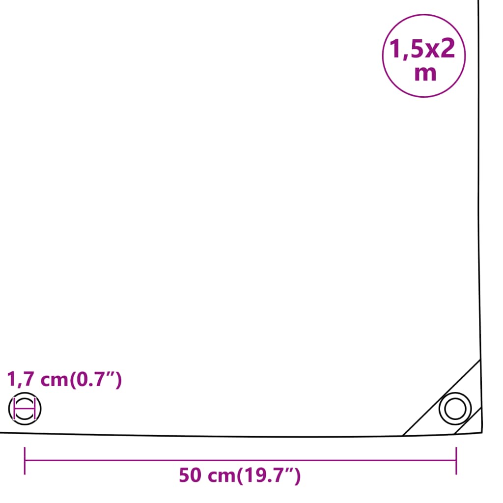 Dekzeil 650 g/m² 1,5x2 m blauw – afbeelding 9