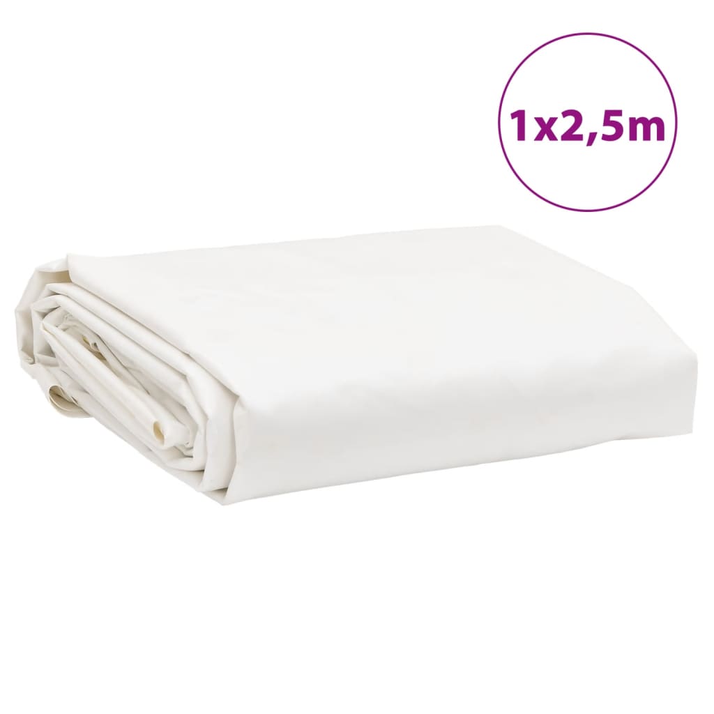 Dekzeil 650 g/m² 1x2,5 m wit – afbeelding 8