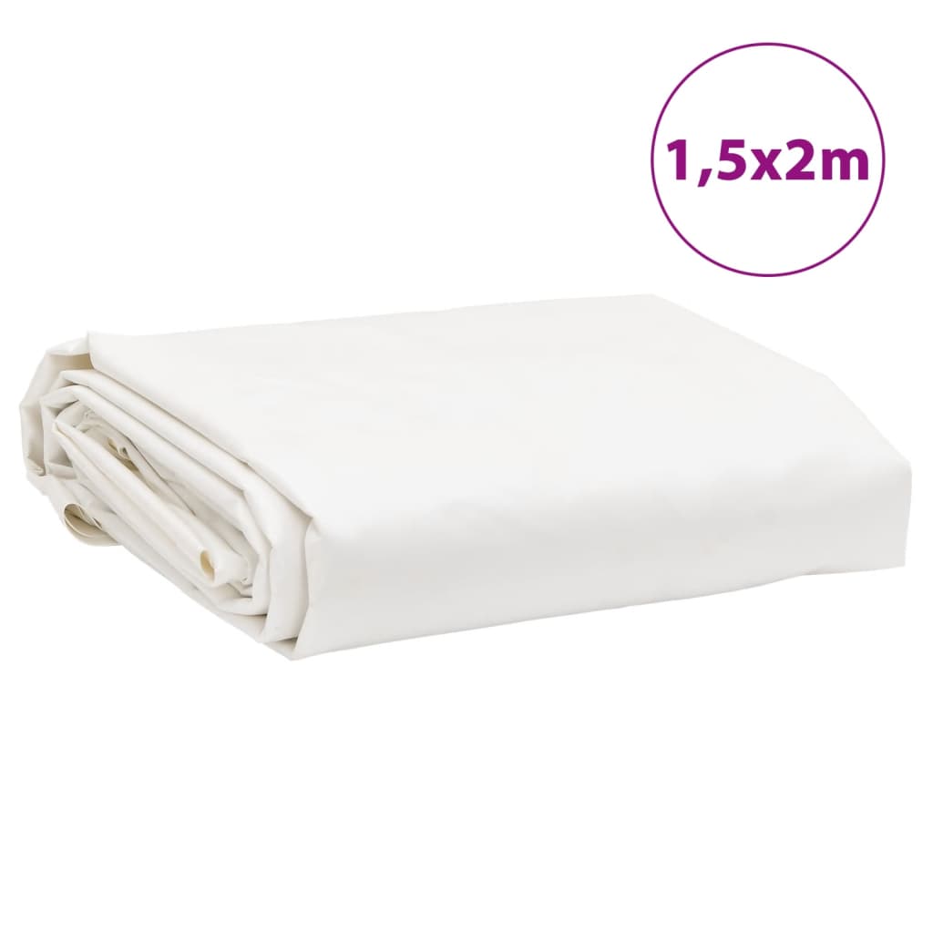 Dekzeil 650 g/m² 1,5x2 m wit – afbeelding 8