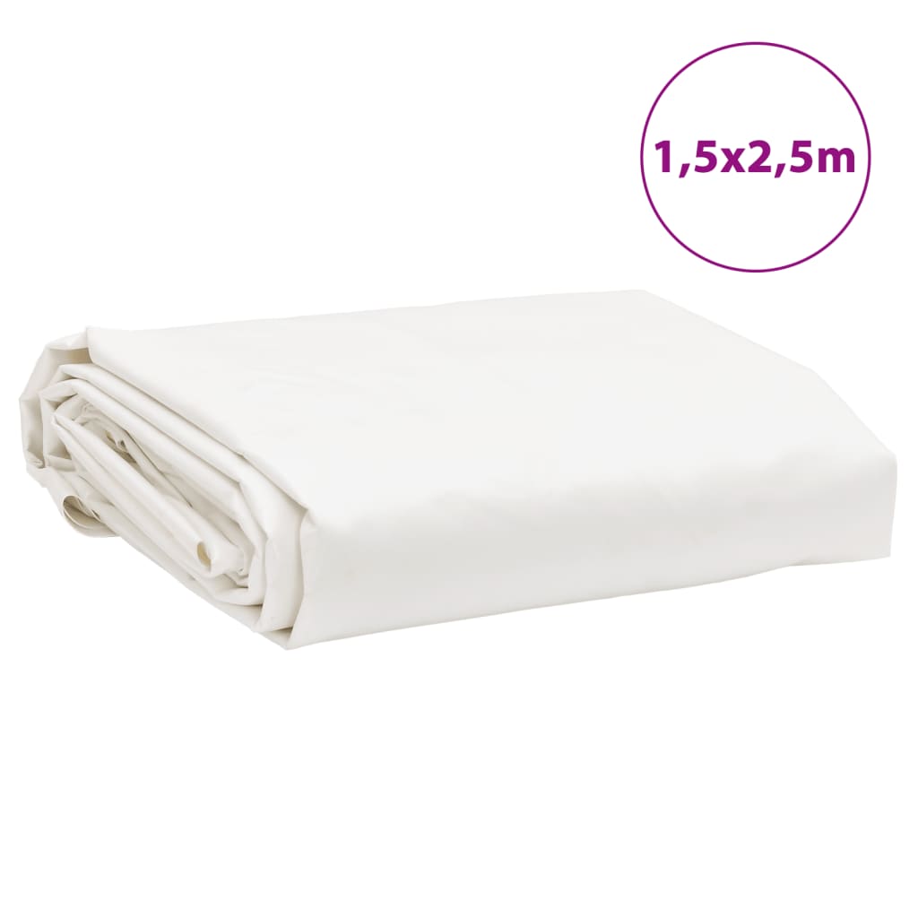 Dekzeil 650 g/m² 1,5x2,5 m wit – afbeelding 8