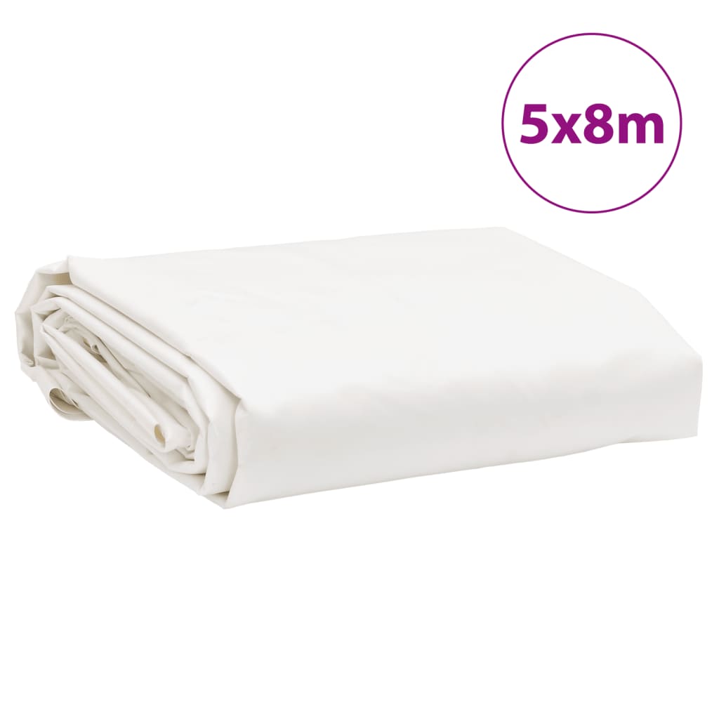 Dekzeil 650 g/m² 5x8 m wit – afbeelding 8