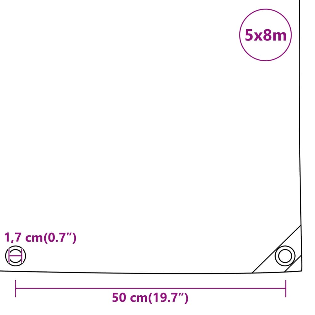Dekzeil 650 g/m² 5x8 m zwart – afbeelding 10