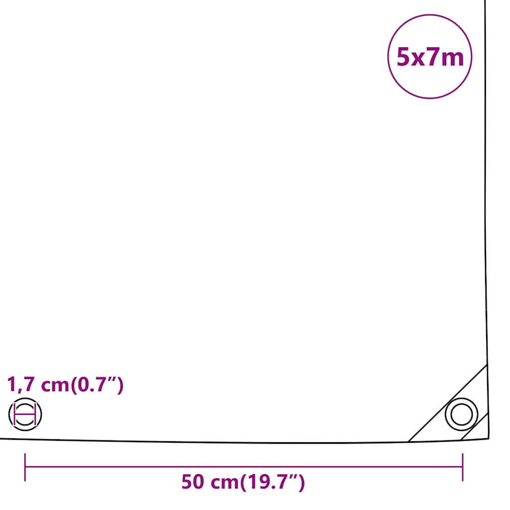 Dekzeil 650 g/m² 5x7 m antracietkleurig – afbeelding 10