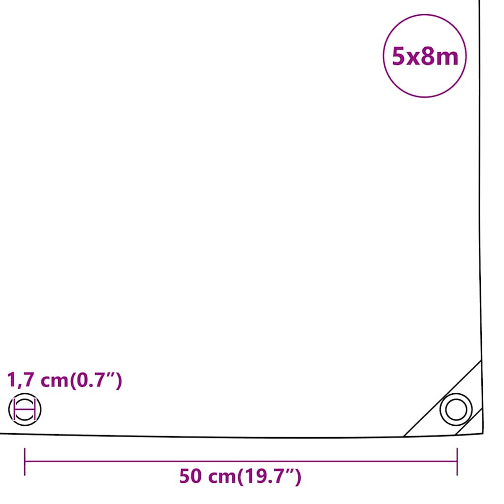 Dekzeil 650 g/m² 5x8 m antracietkleurig – afbeelding 10