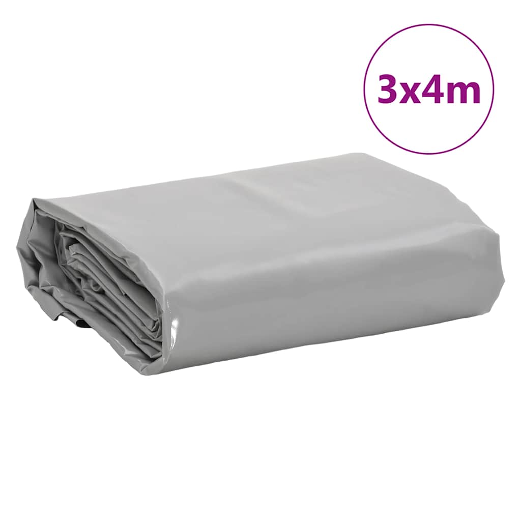 Dekzeil 650 g/m² 3x4 m grijs – afbeelding 8