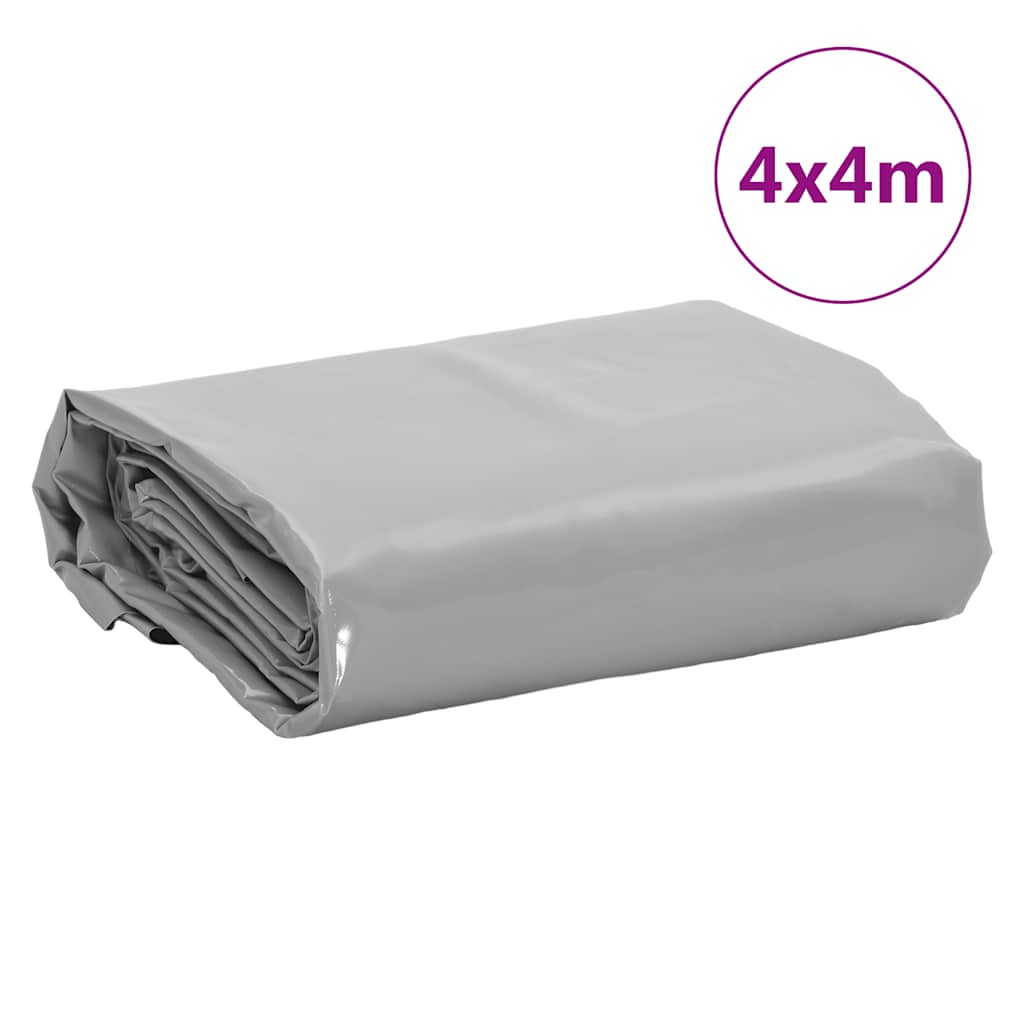 Dekzeil 650 g/m² 4x4 m grijs – afbeelding 8