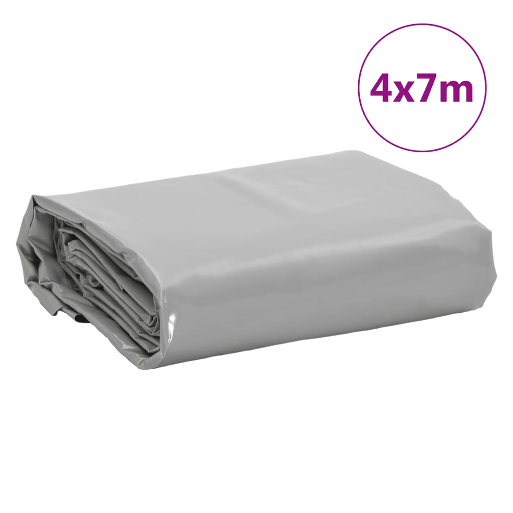 Dekzeil 650 g/m² 4x7 m grijs – afbeelding 8