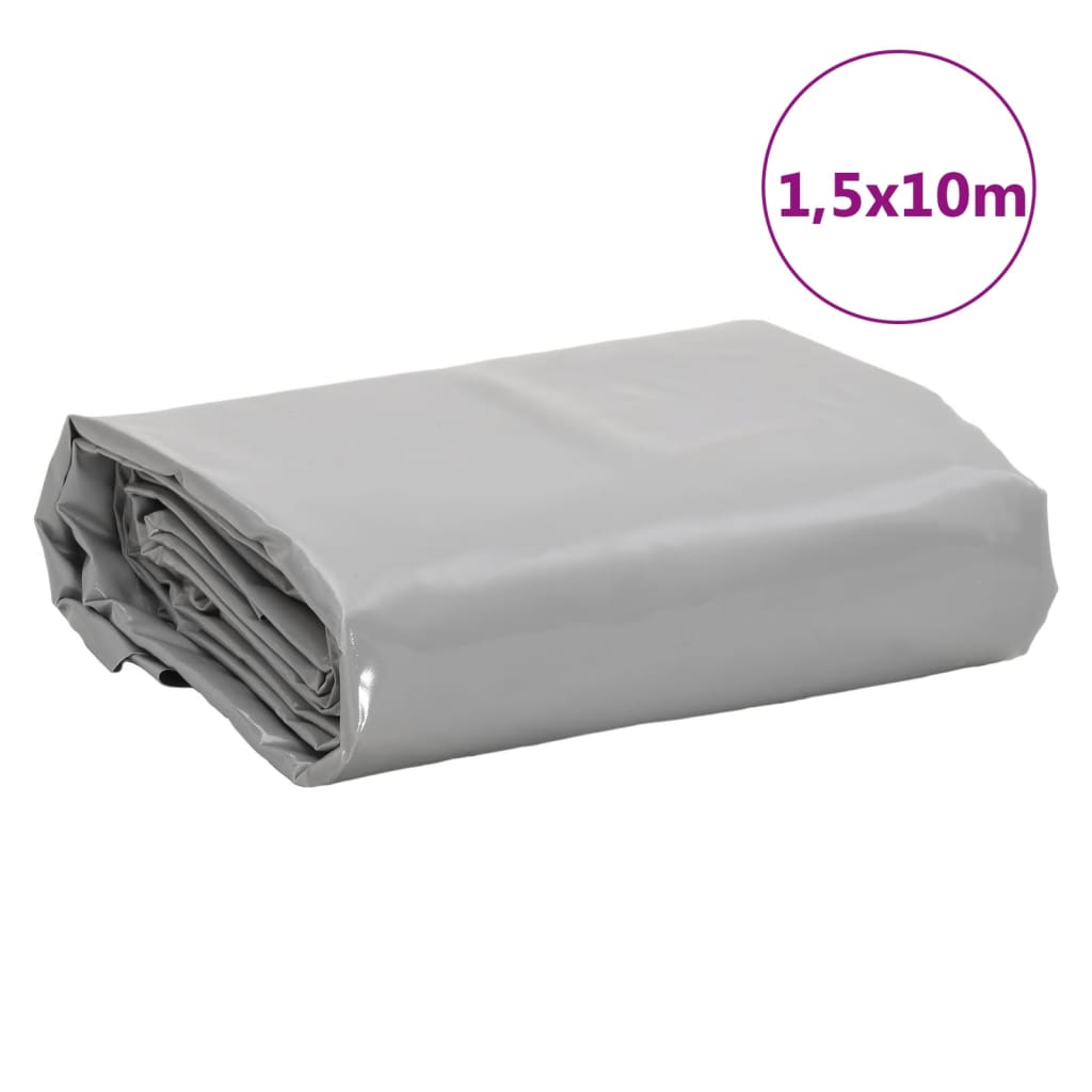 Dekzeil 650 g/m² 1,5x10 m grijs – afbeelding 8