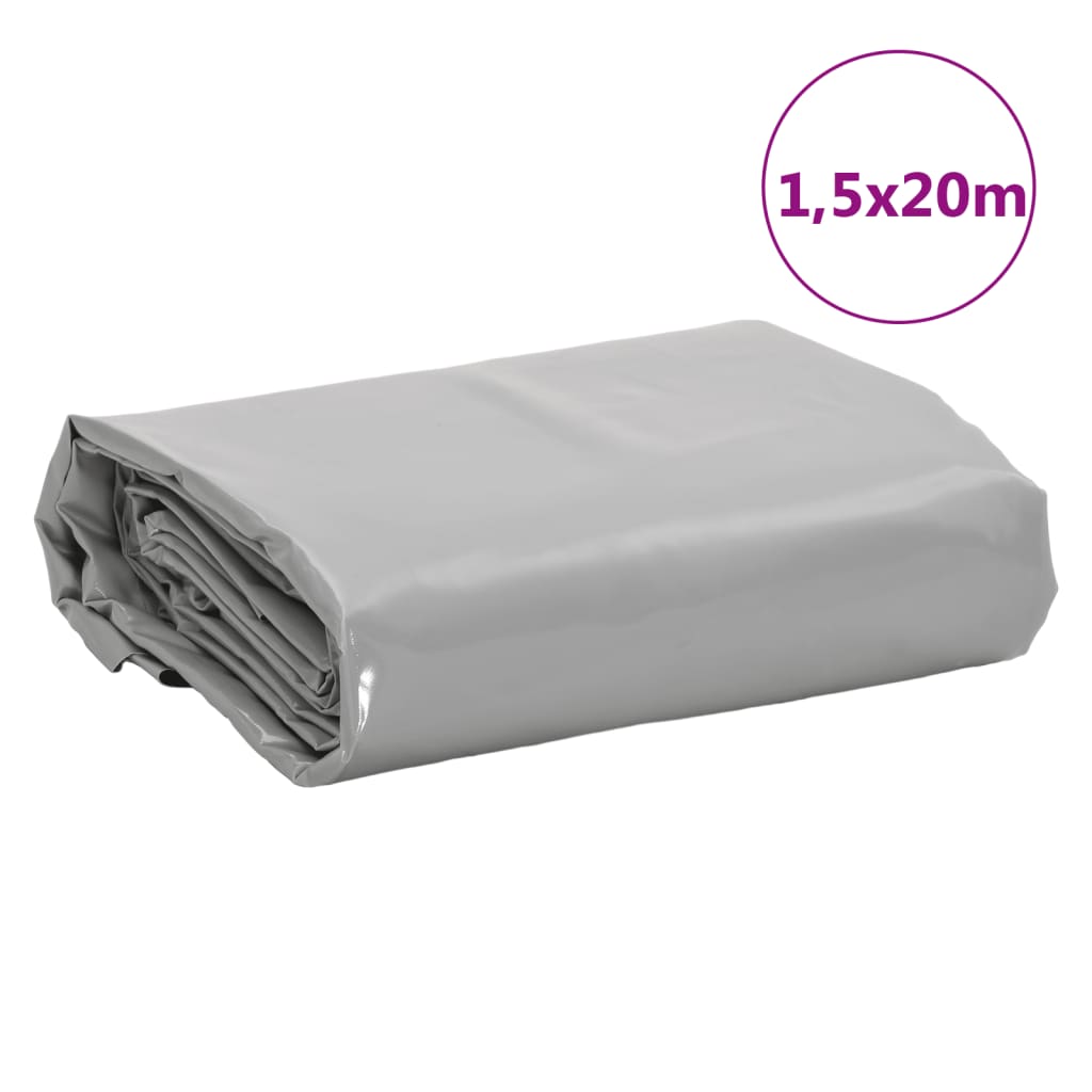 Dekzeil 650 g/m² 1,5x20 m grijs – afbeelding 9