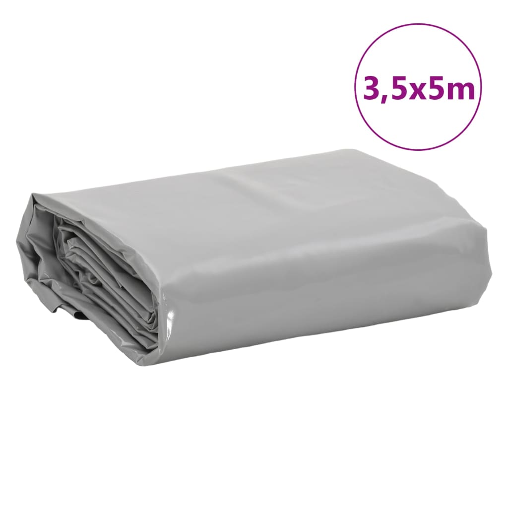 Dekzeil 650 g/m² 3,5x5 m grijs – afbeelding 9