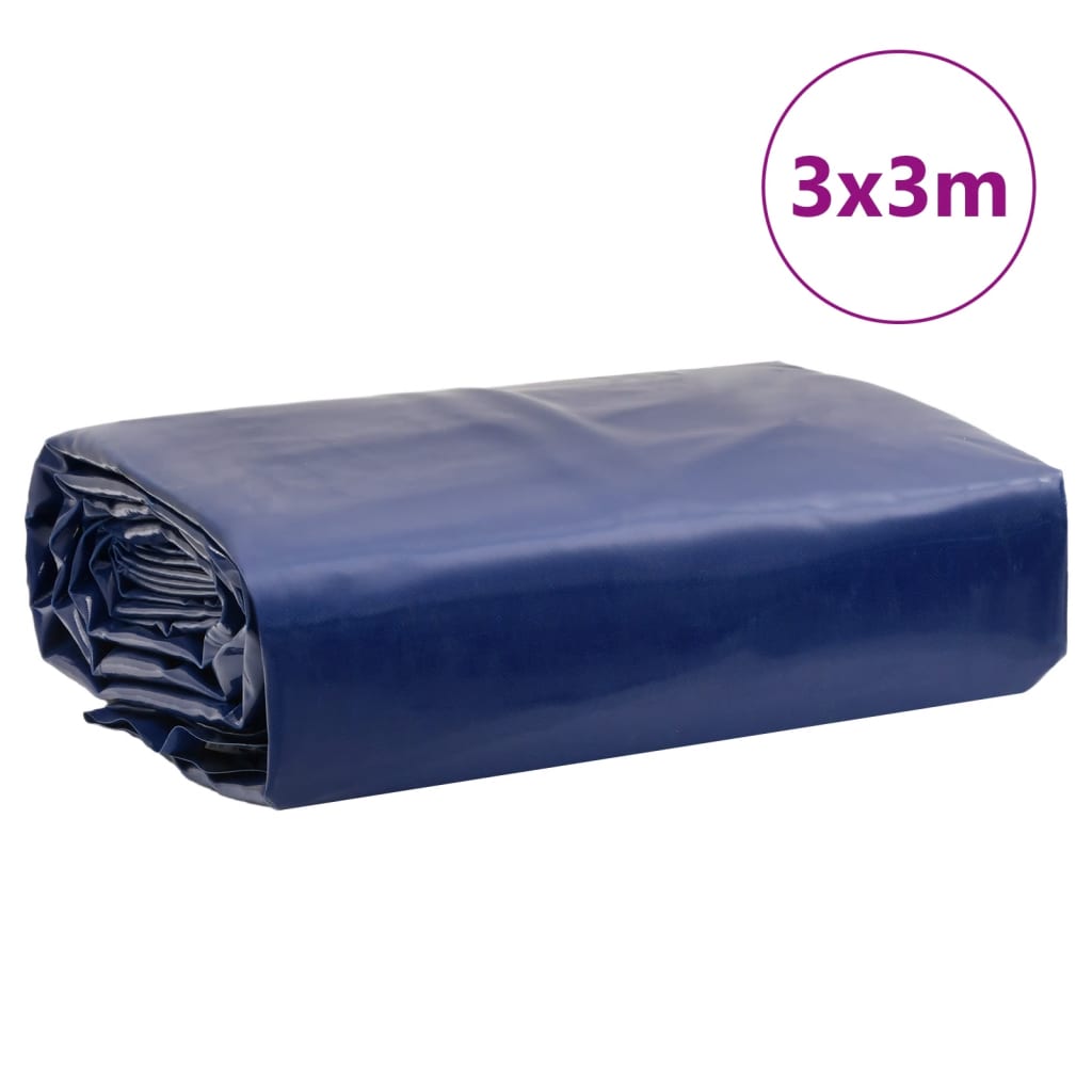 Dekzeil 650 g/m² 3x3 m blauw – afbeelding 9