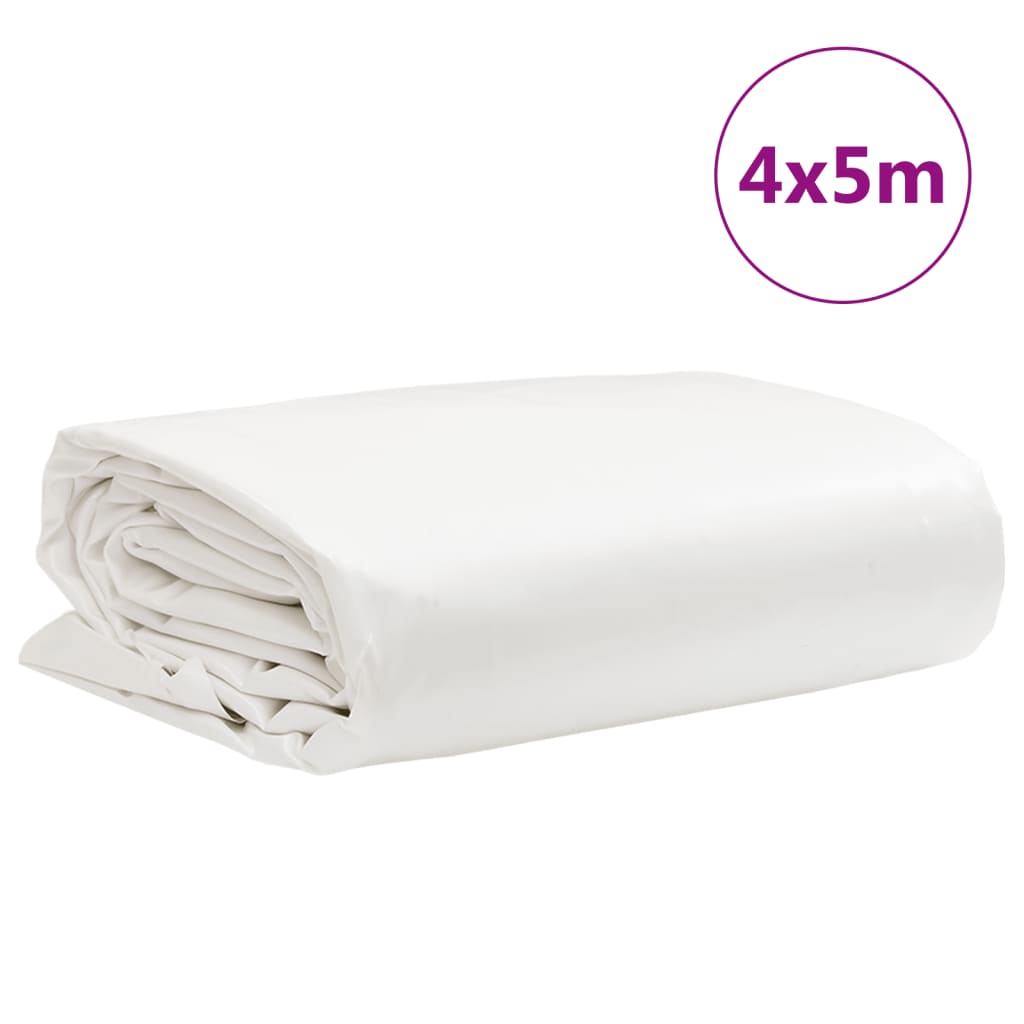Dekzeil 650 g/m² 4x5 m wit – afbeelding 9