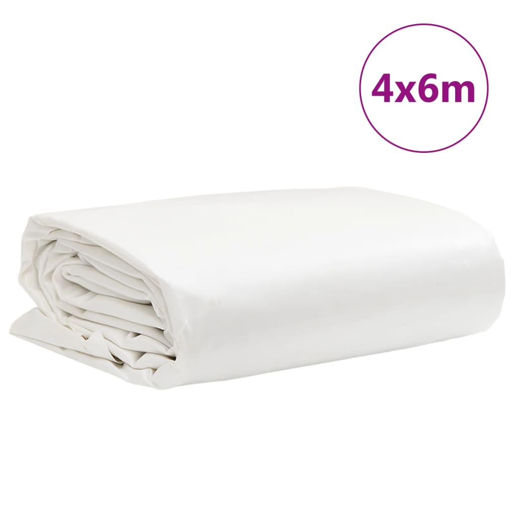 Dekzeil 650 g/m² 4x6 m wit – afbeelding 9