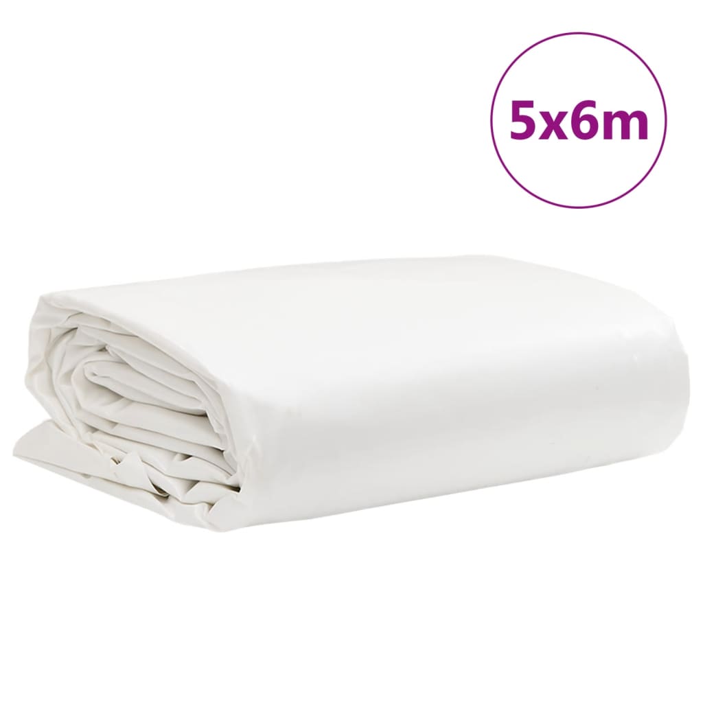 Dekzeil 650 g/m² 5x6 m wit – afbeelding 9