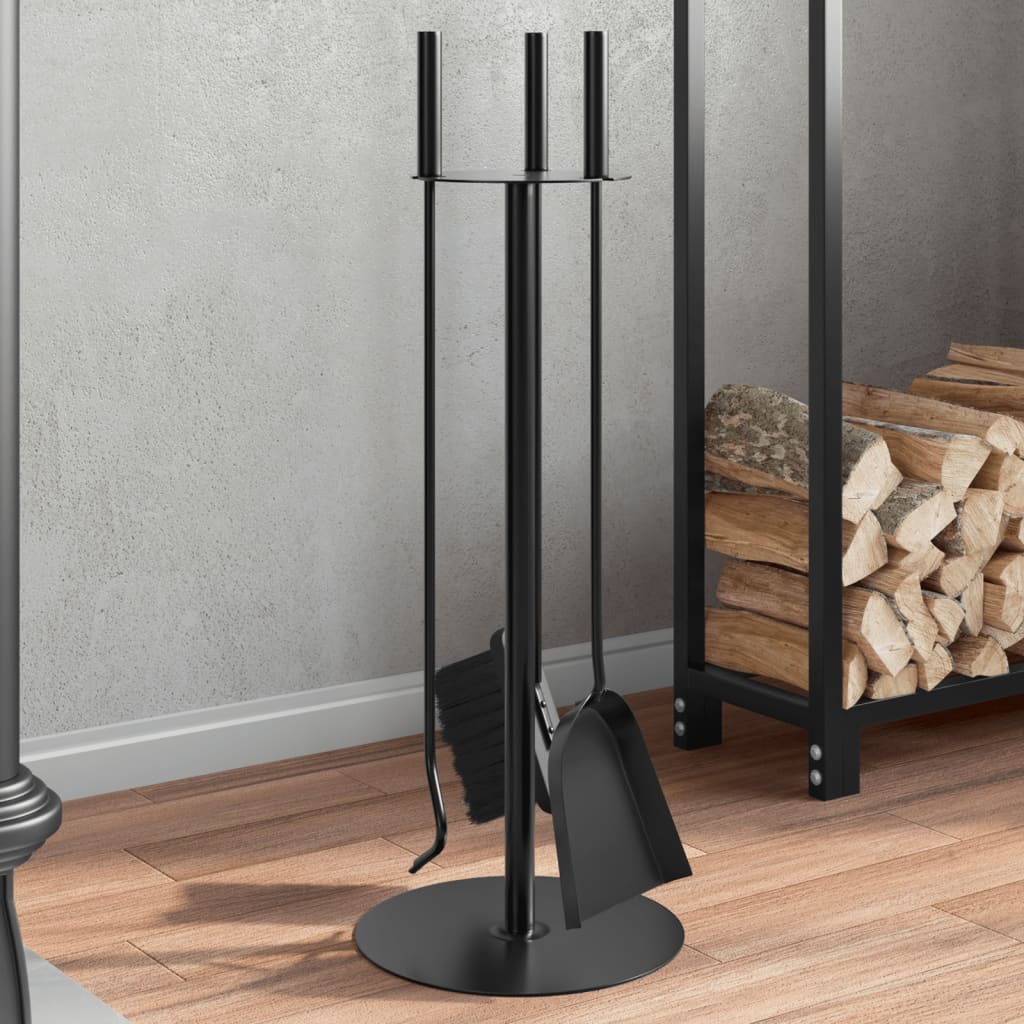 4-delige openhaardgereedschapset 22x59 cm staal