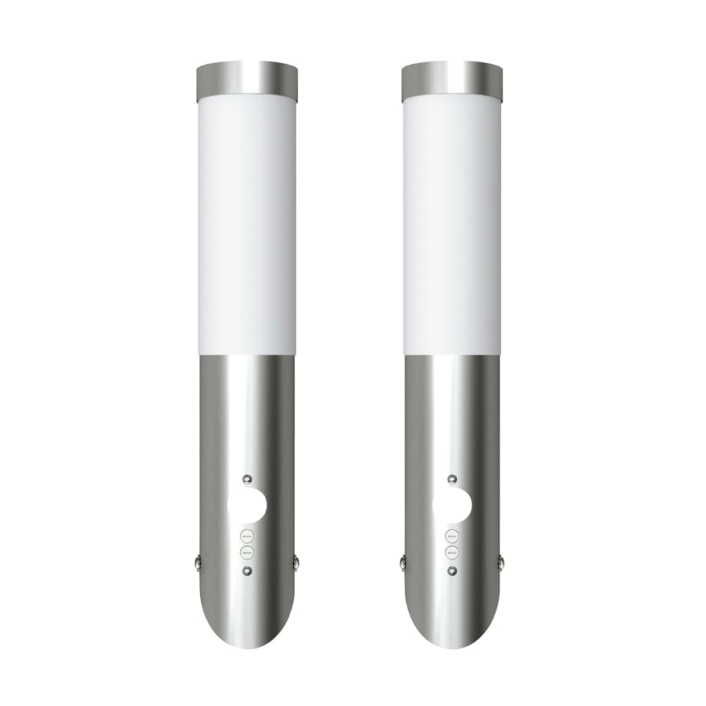 Buitenlamp RVS Enego met sensor (2 stuks)