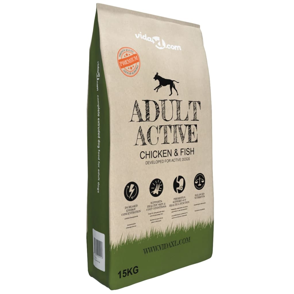 Premium hondenvoer droog Adult Active Chicken & Fish 15kg