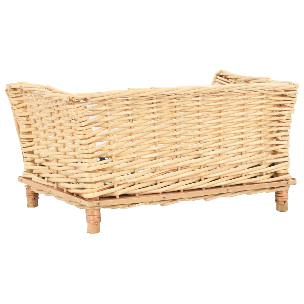 Hondenmand met kussen 50x33x30 cm natuurlijk wilgen – afbeelding 3