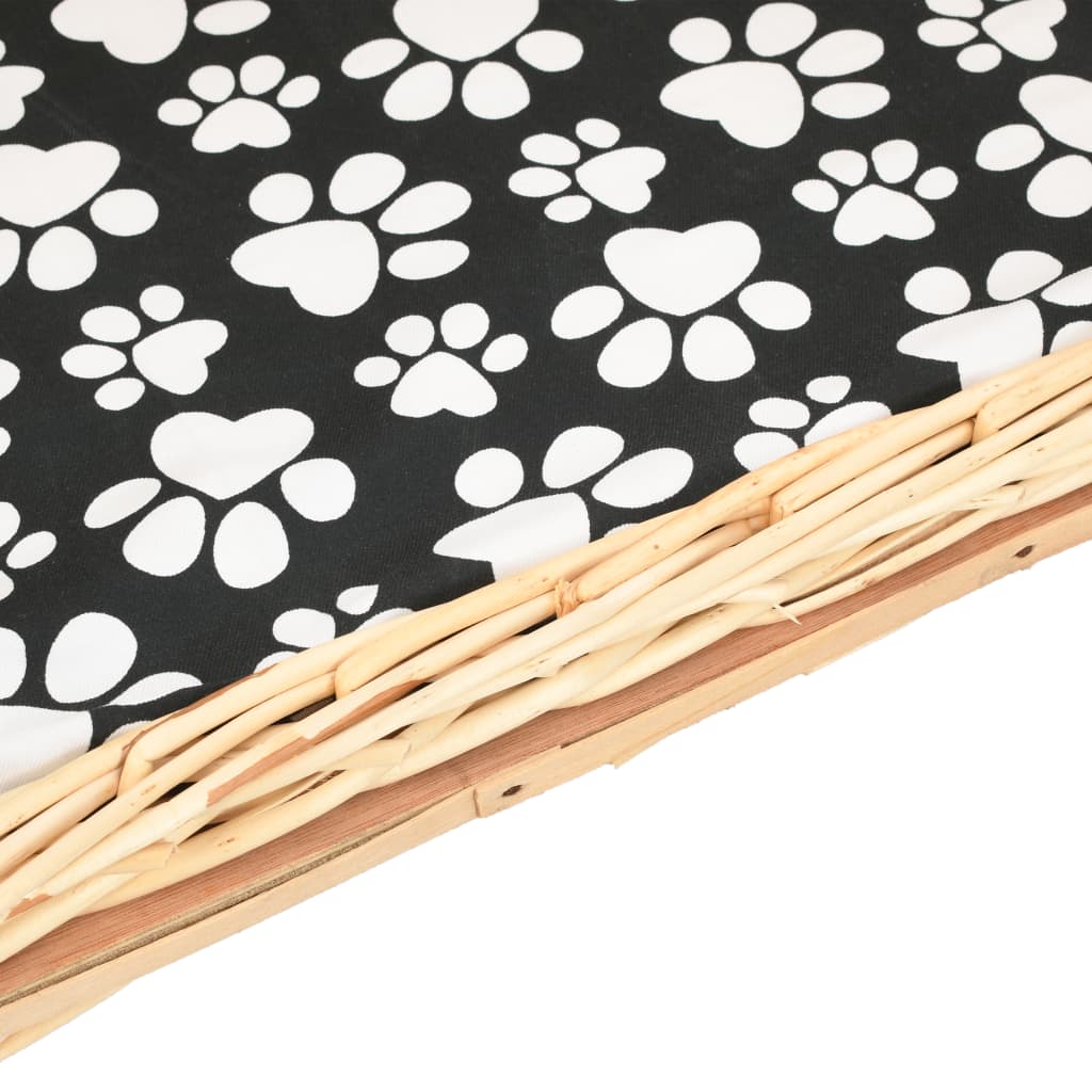 Hondenmand met kussen 50x33x30 cm natuurlijk wilgen – afbeelding 5