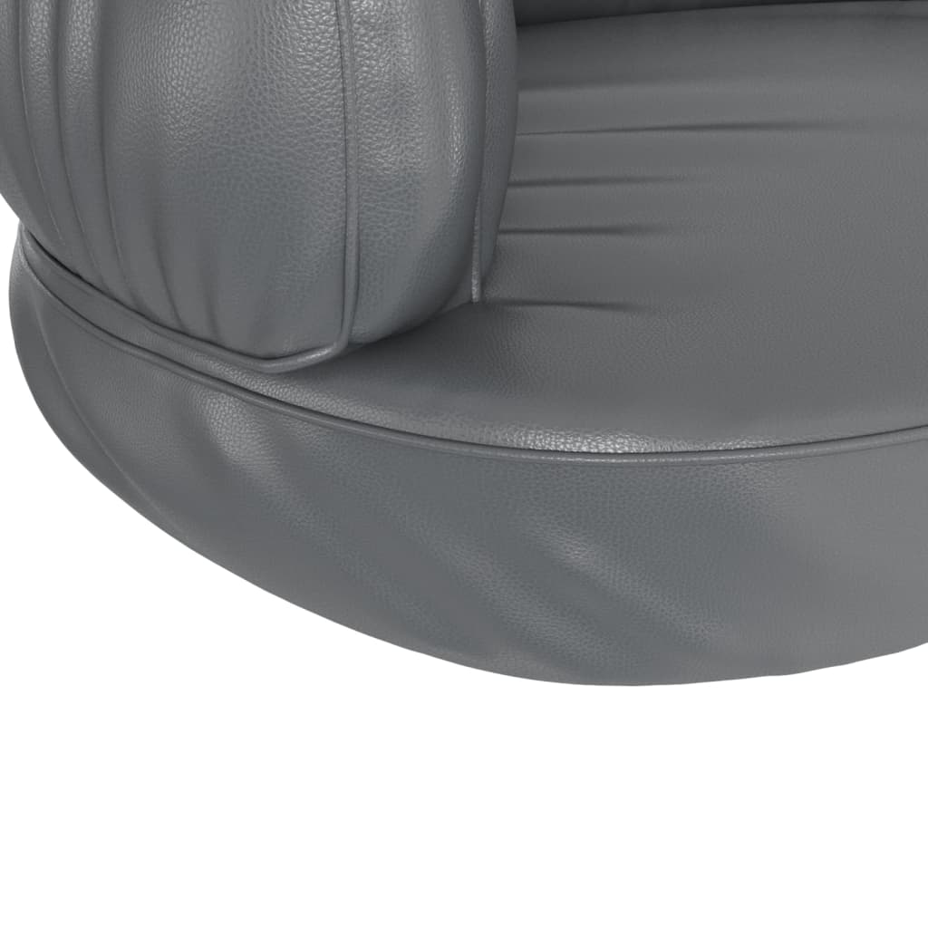 Hondenmand met ergonomisch schuim 60x42 cm kunstleer grijs – afbeelding 6