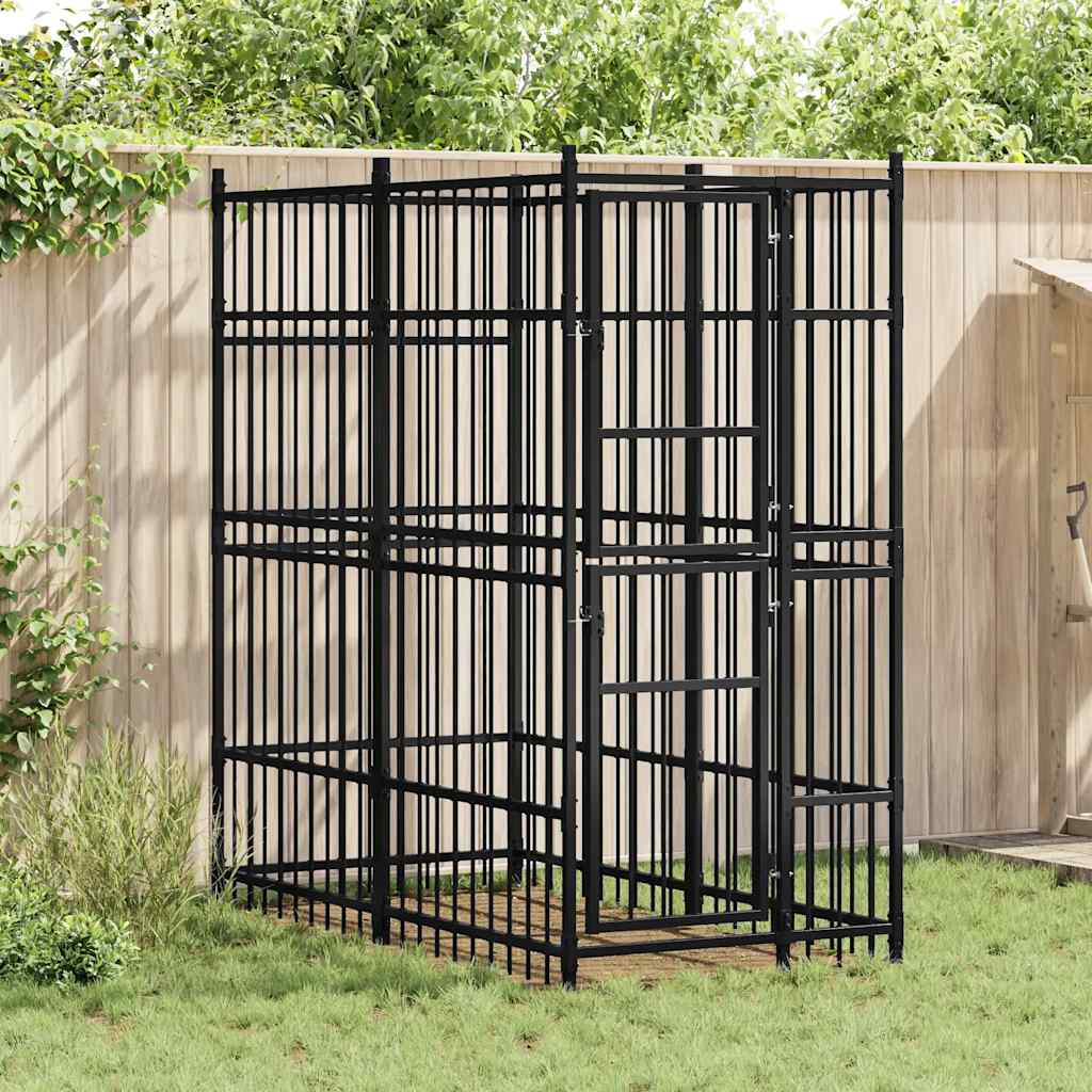 Hondenkennel 1,84 m² staal