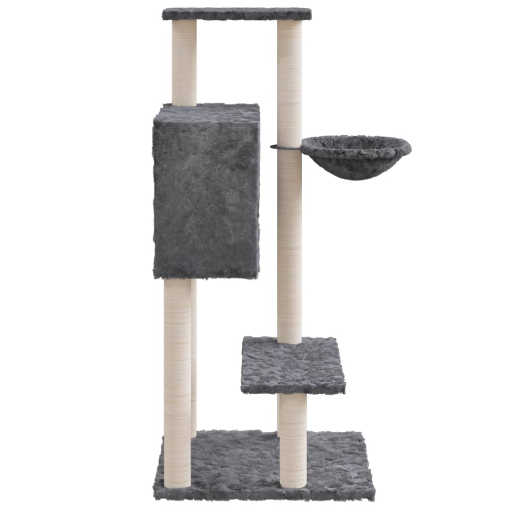 Kattenmeubel met sisal krabpalen 108,5 cm donkergrijs – afbeelding 5