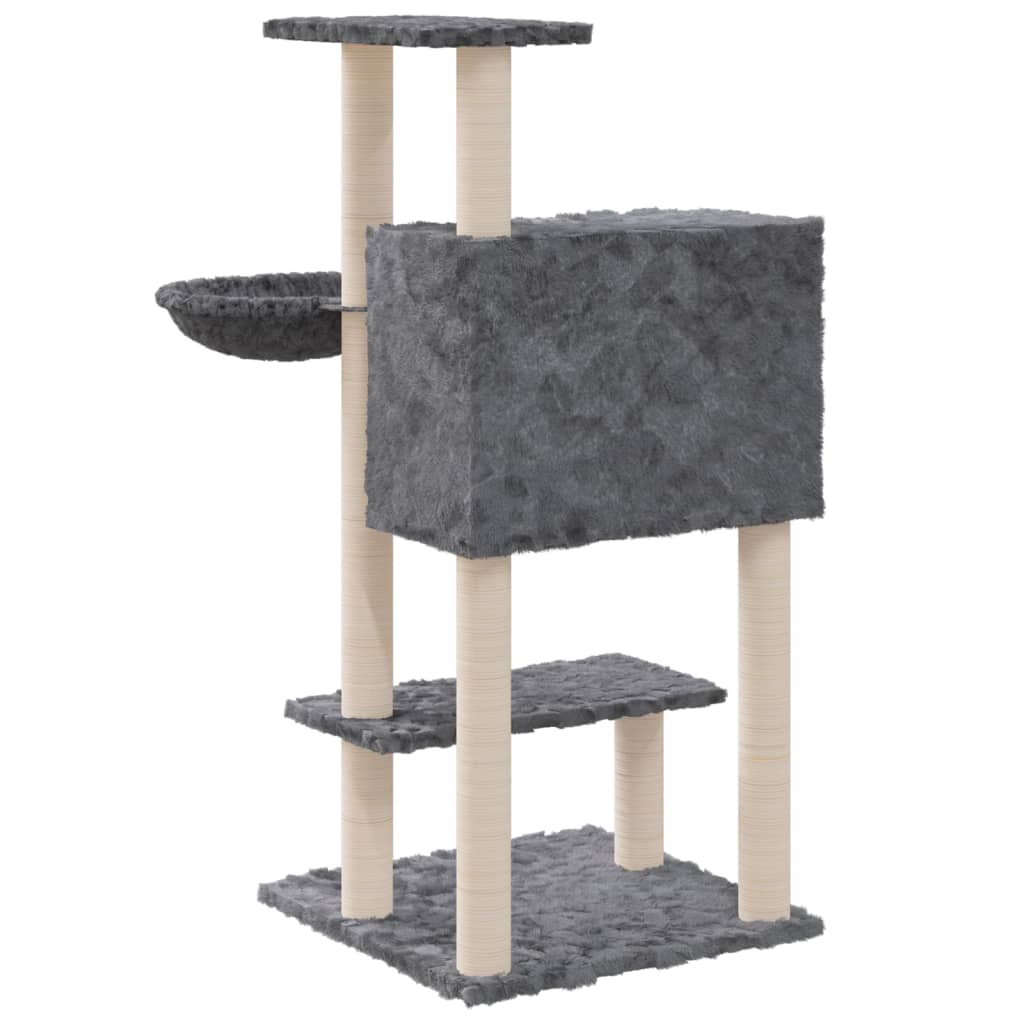 Kattenmeubel met sisal krabpalen 108,5 cm donkergrijs – afbeelding 6