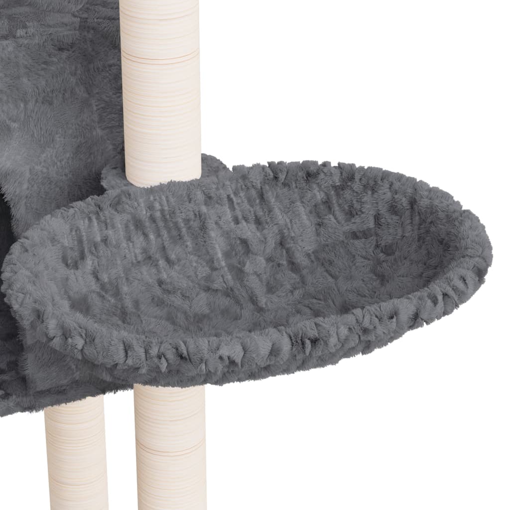 Kattenmeubel met sisal krabpalen 108,5 cm donkergrijs – afbeelding 7