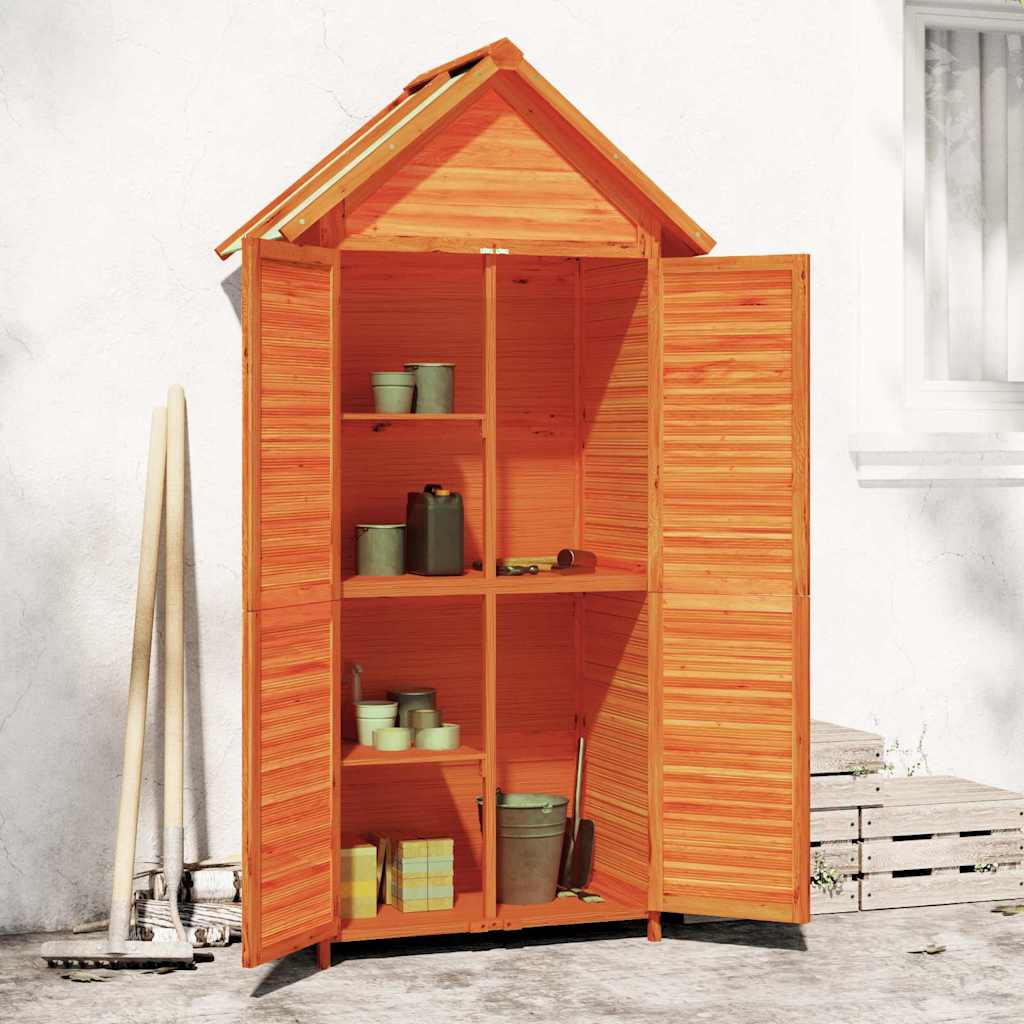 Tuinschuur 89x52,5x175 cm massief grenenhout bruin
