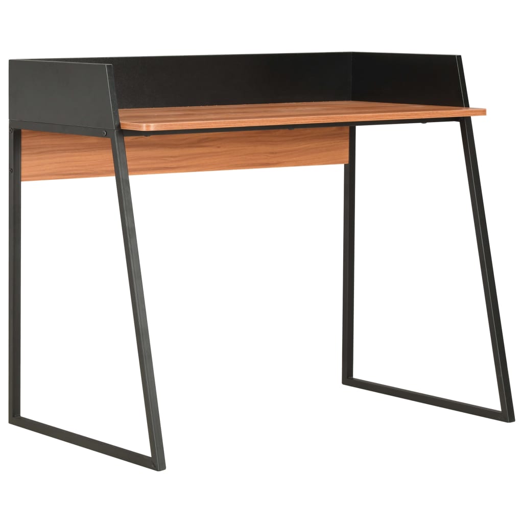 Bureau 90x60x88 cm zwart en bruin – afbeelding 1