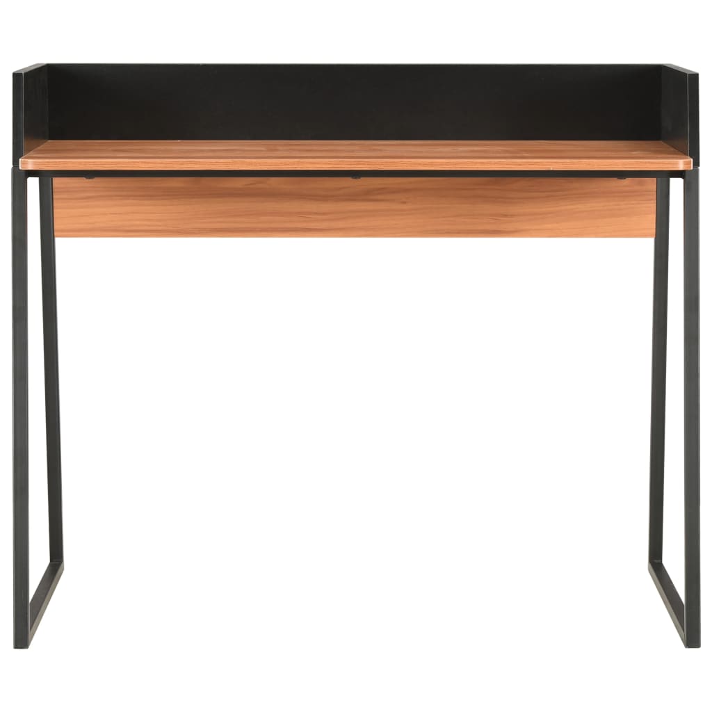 Bureau 90x60x88 cm zwart en bruin – afbeelding 2