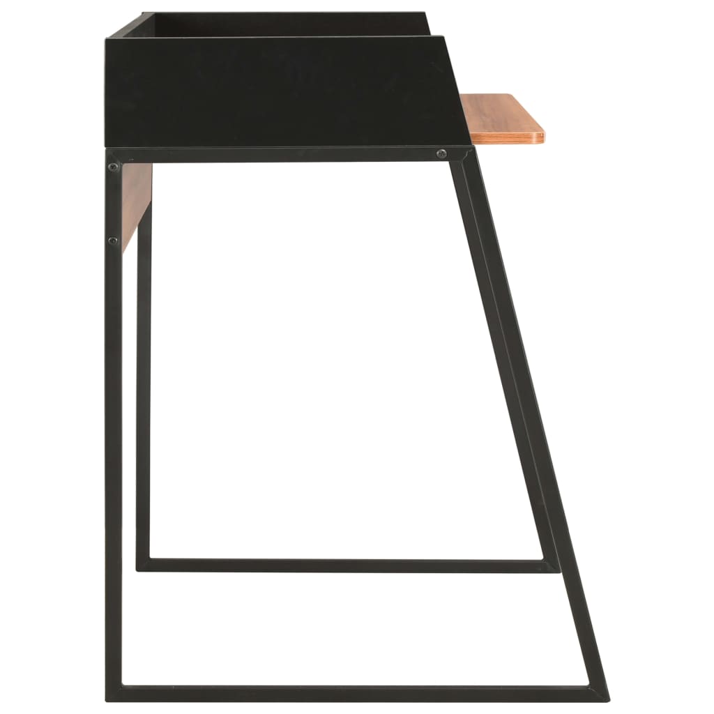 Bureau 90x60x88 cm zwart en bruin – afbeelding 3