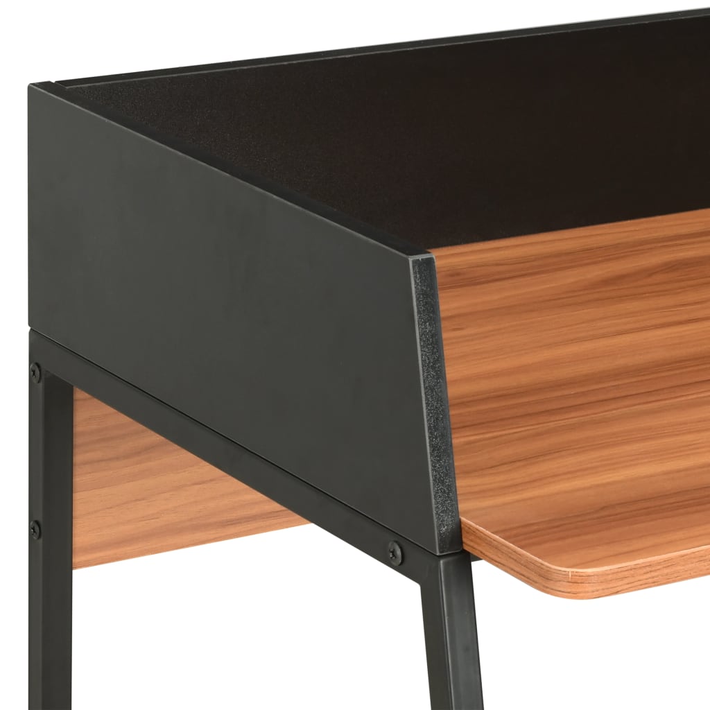 Bureau 90x60x88 cm zwart en bruin – afbeelding 5