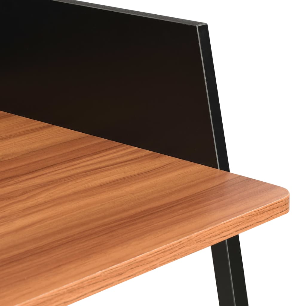 Bureau 90x60x88 cm zwart en bruin – afbeelding 6