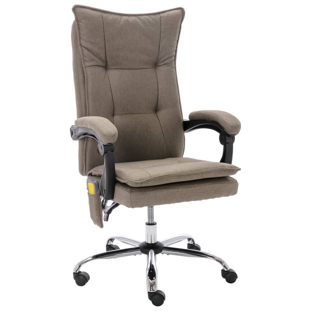 Kantoormassagestoel stof taupe