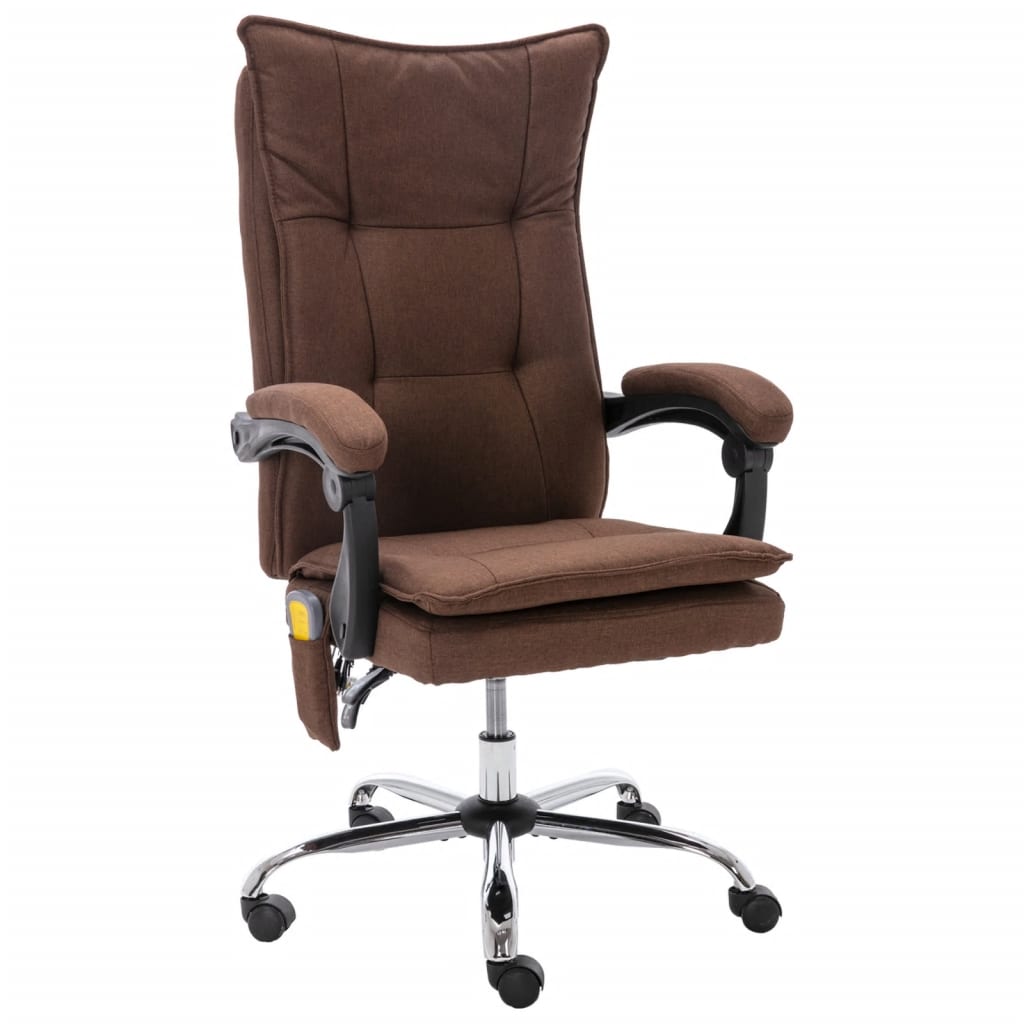 Kantoormassagestoel stof bruin