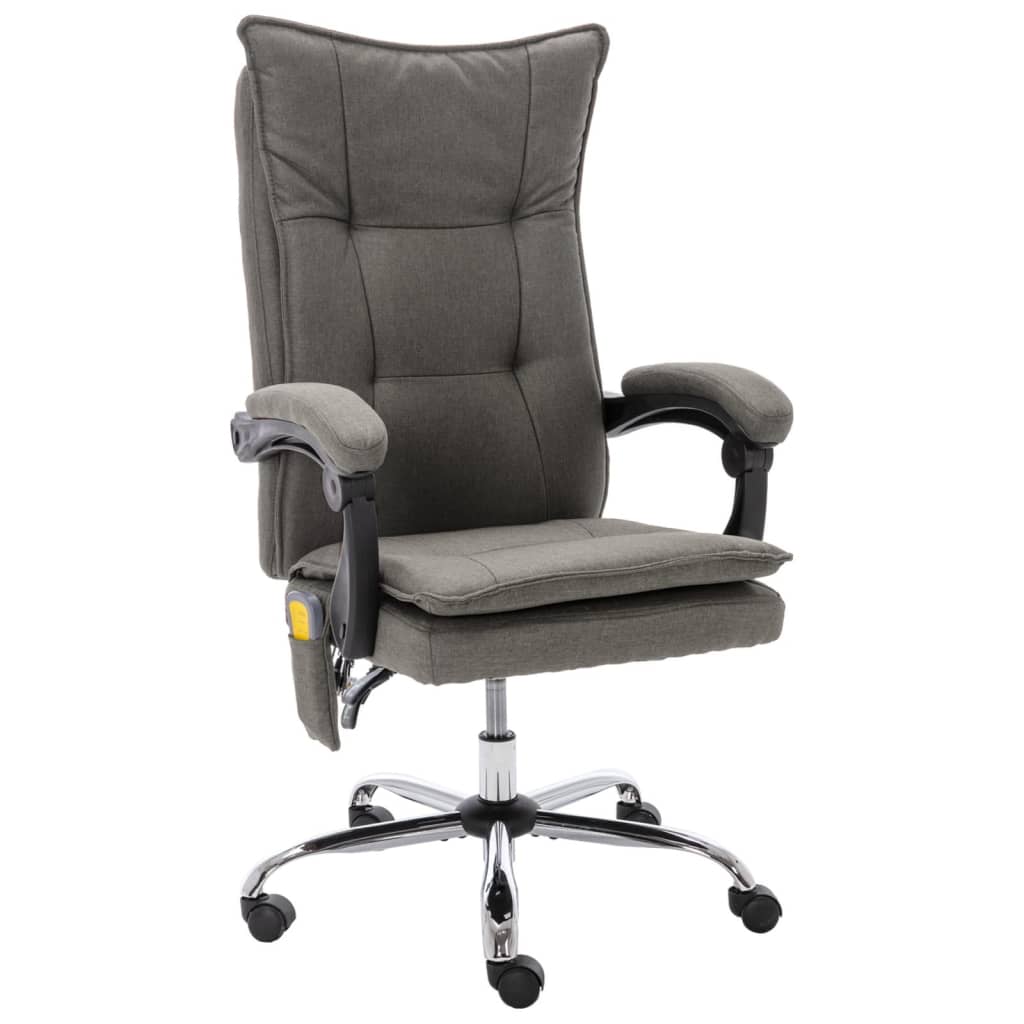 Kantoormassagestoel stof grijs