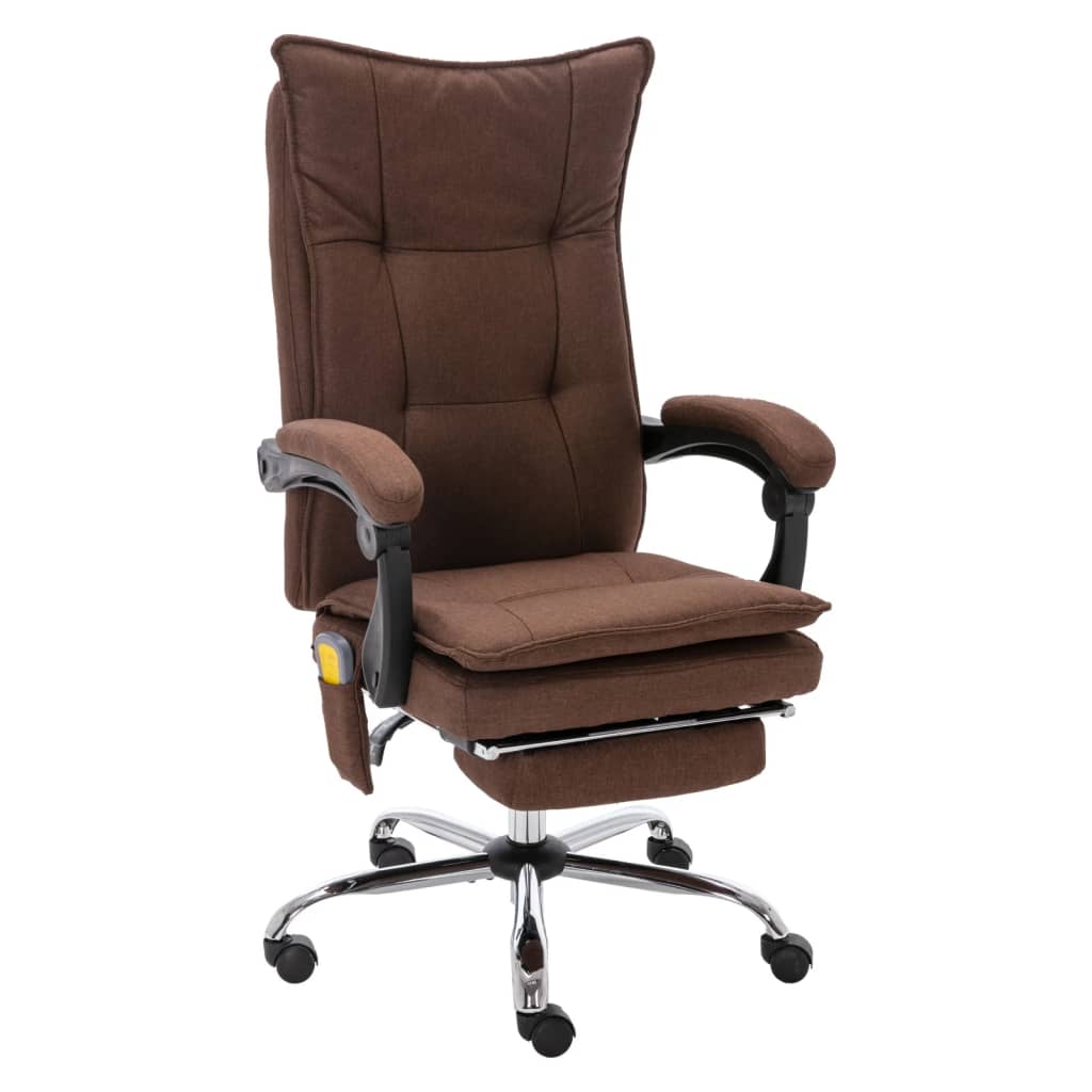 Kantoormassagestoel stof bruin